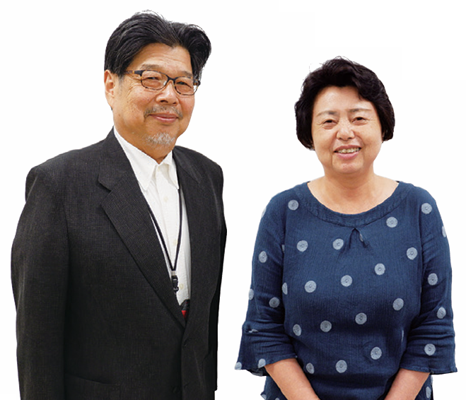 笑顔の滝川地区委員長と豊仁地区委員長