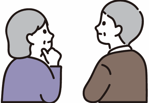 高齢者2人のイラスト