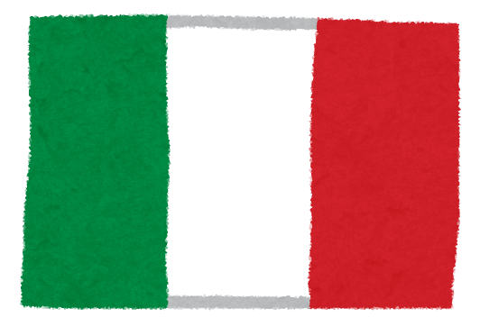 イタリアの国旗イラスト