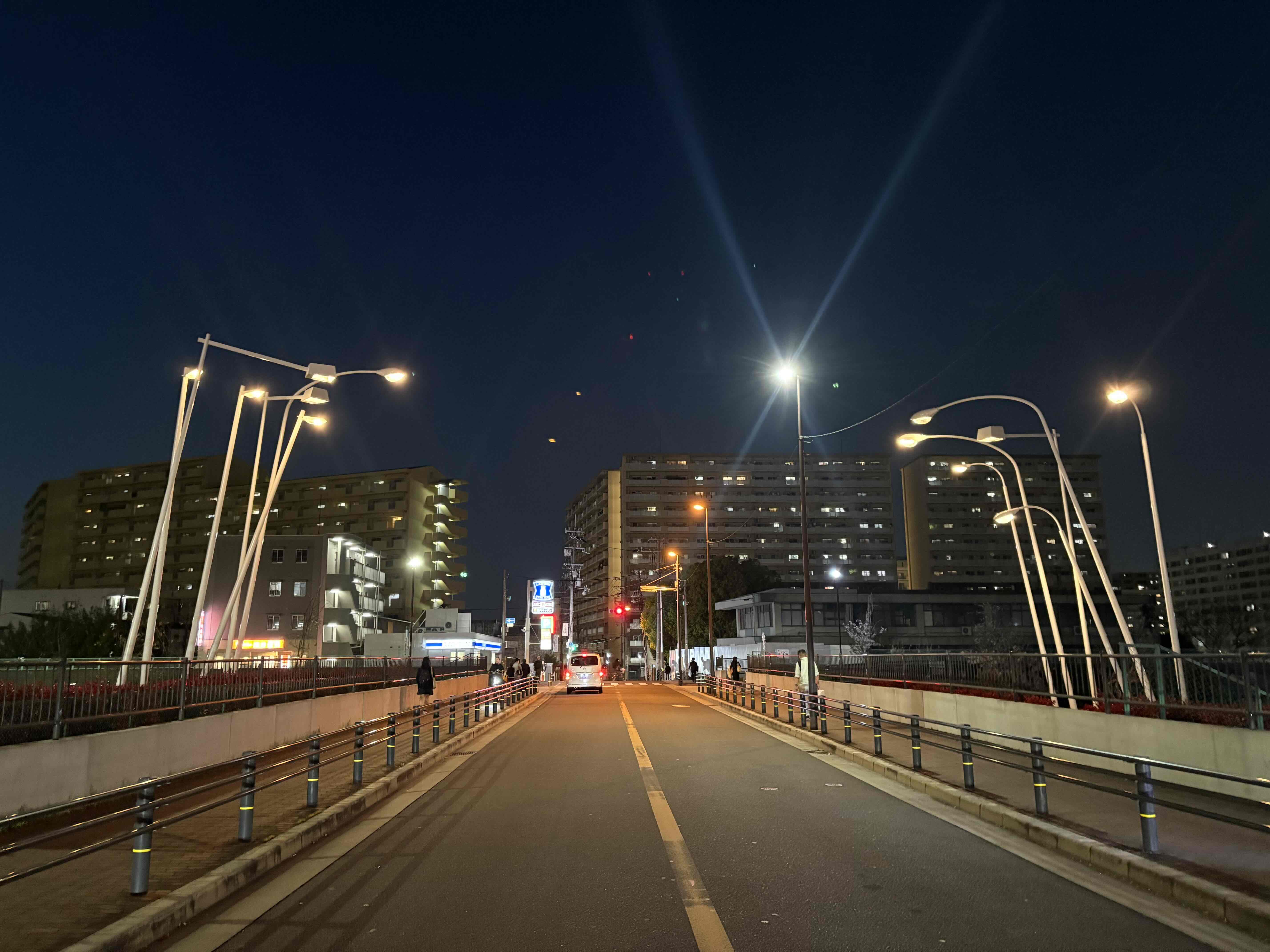 千鳥橋ライトポスト（夜1）