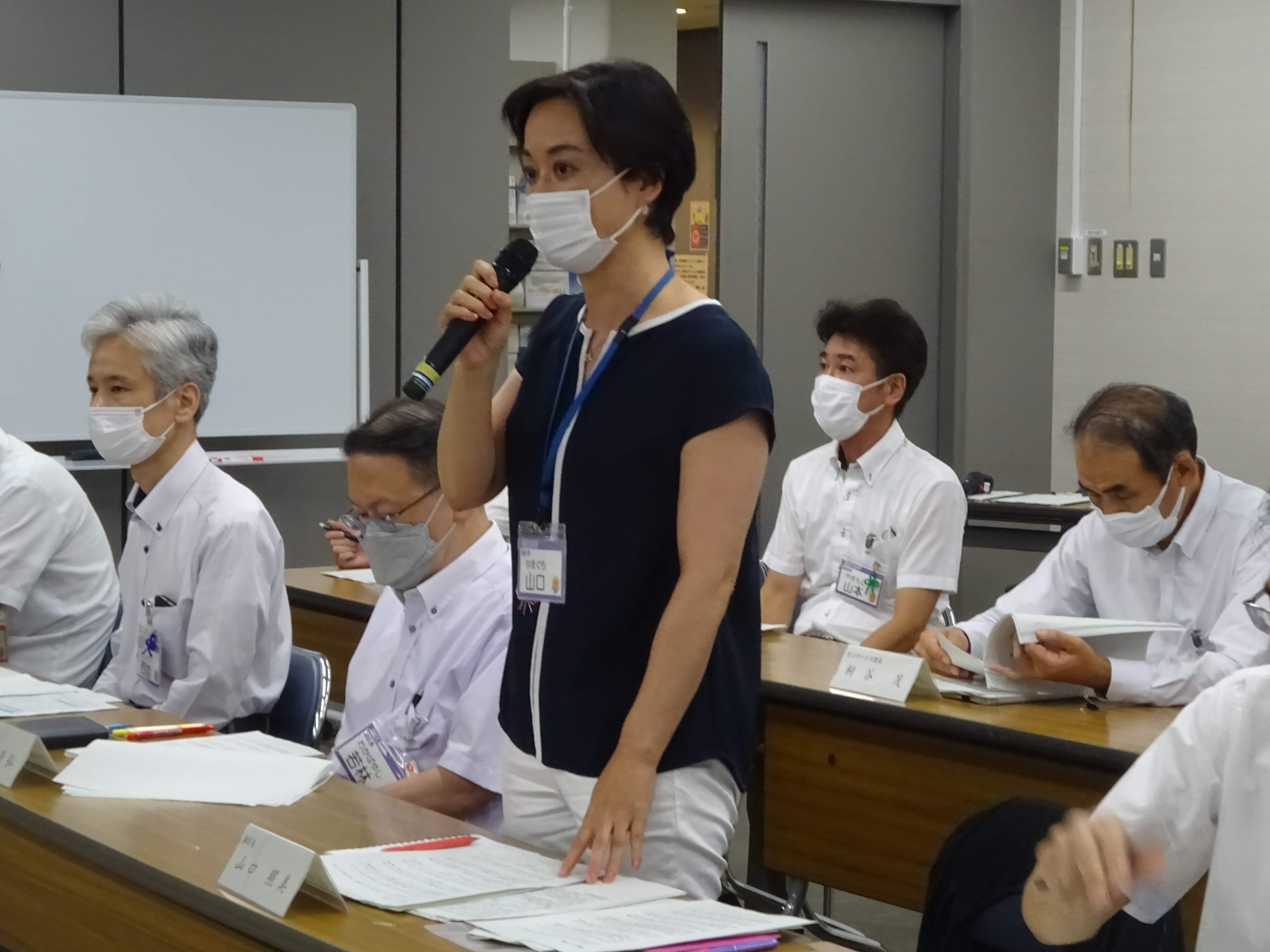 山口区長があいさつする写真