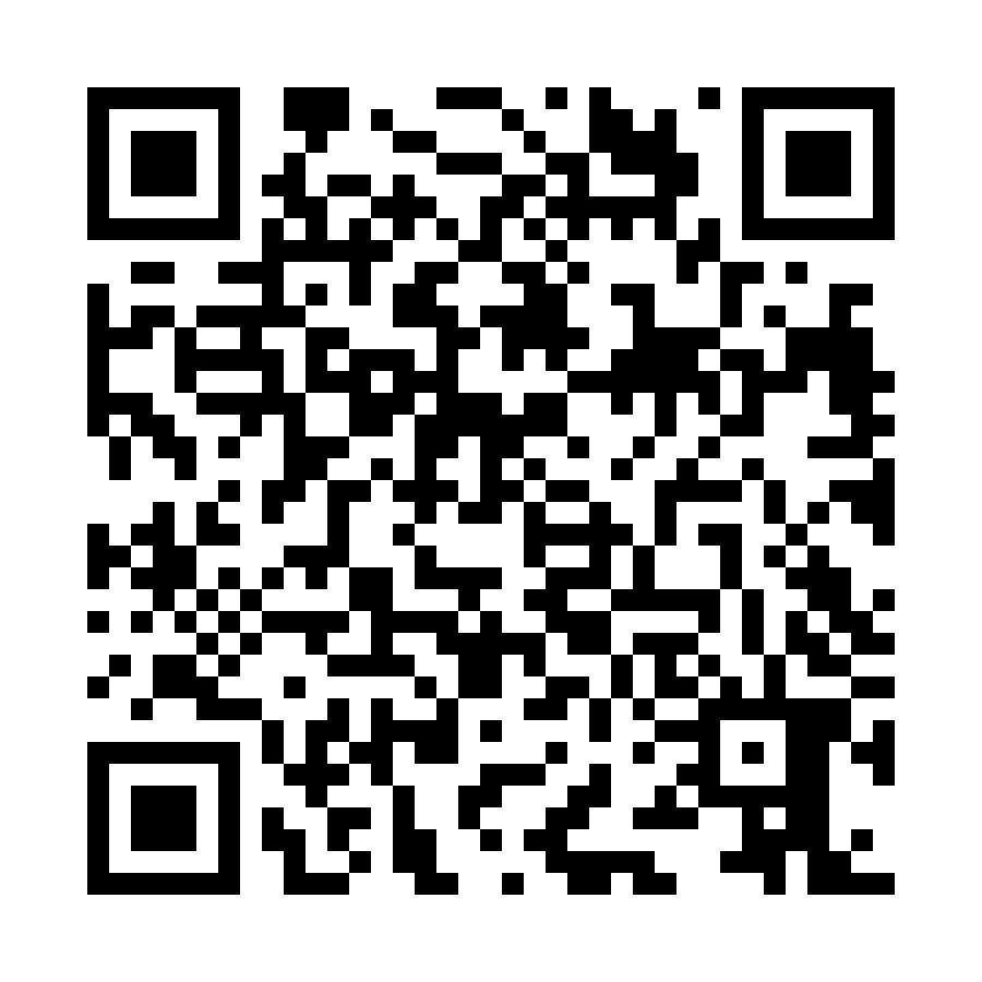 専用ホームページへの二次元バーコード（QR)
