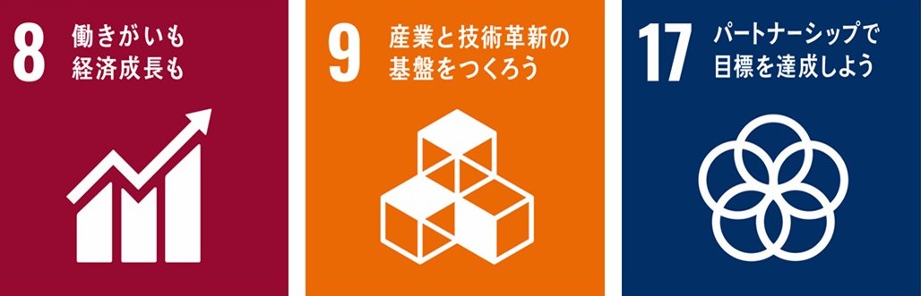 SDGs　目標8　9　17