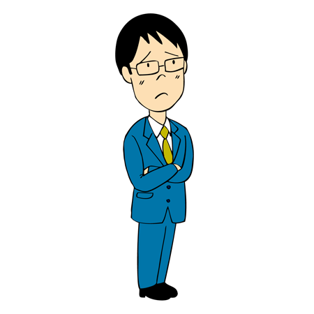 悩む男性イラスト
