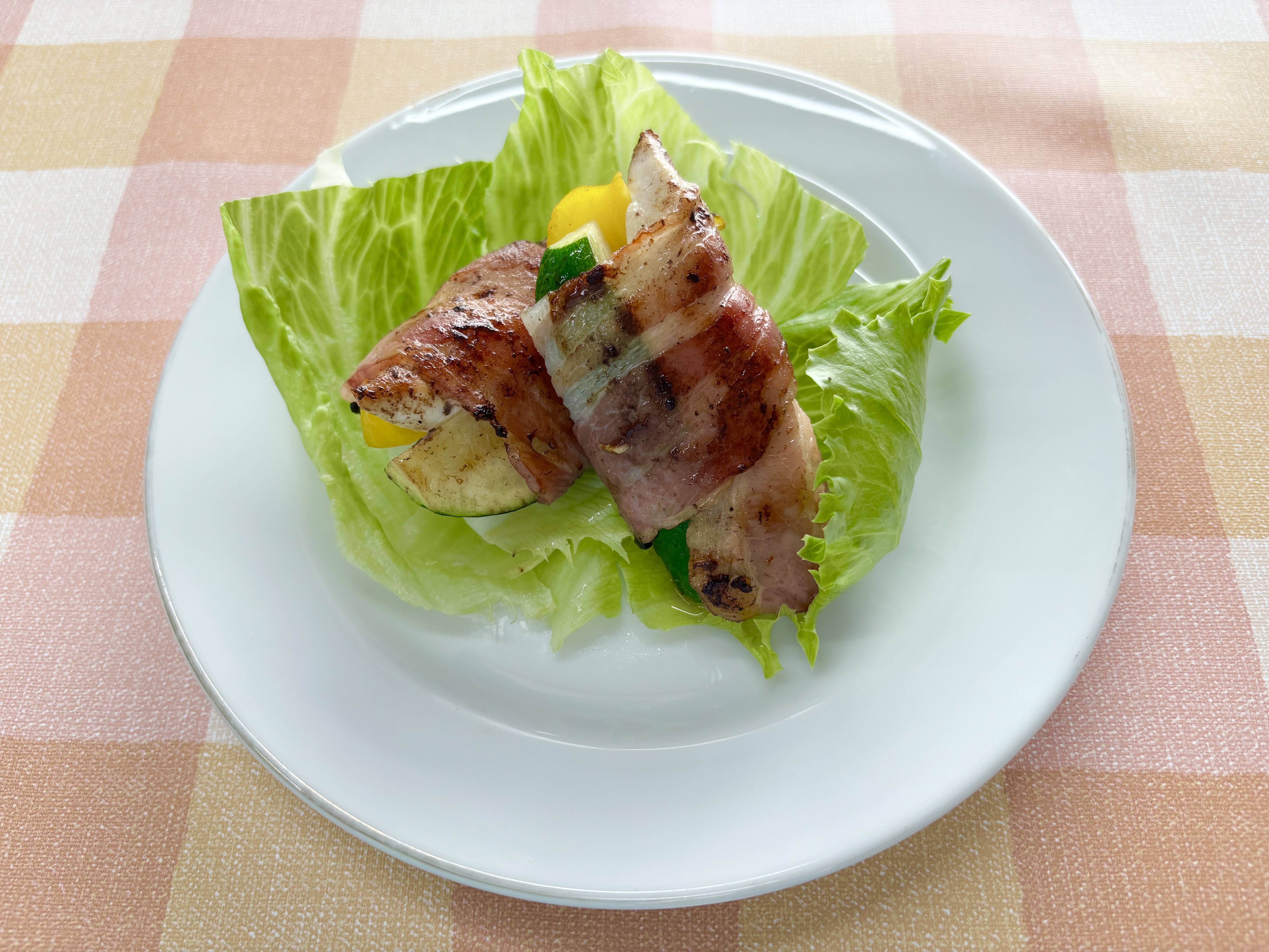 ズッキーニとチキンのベーコン巻きの画像