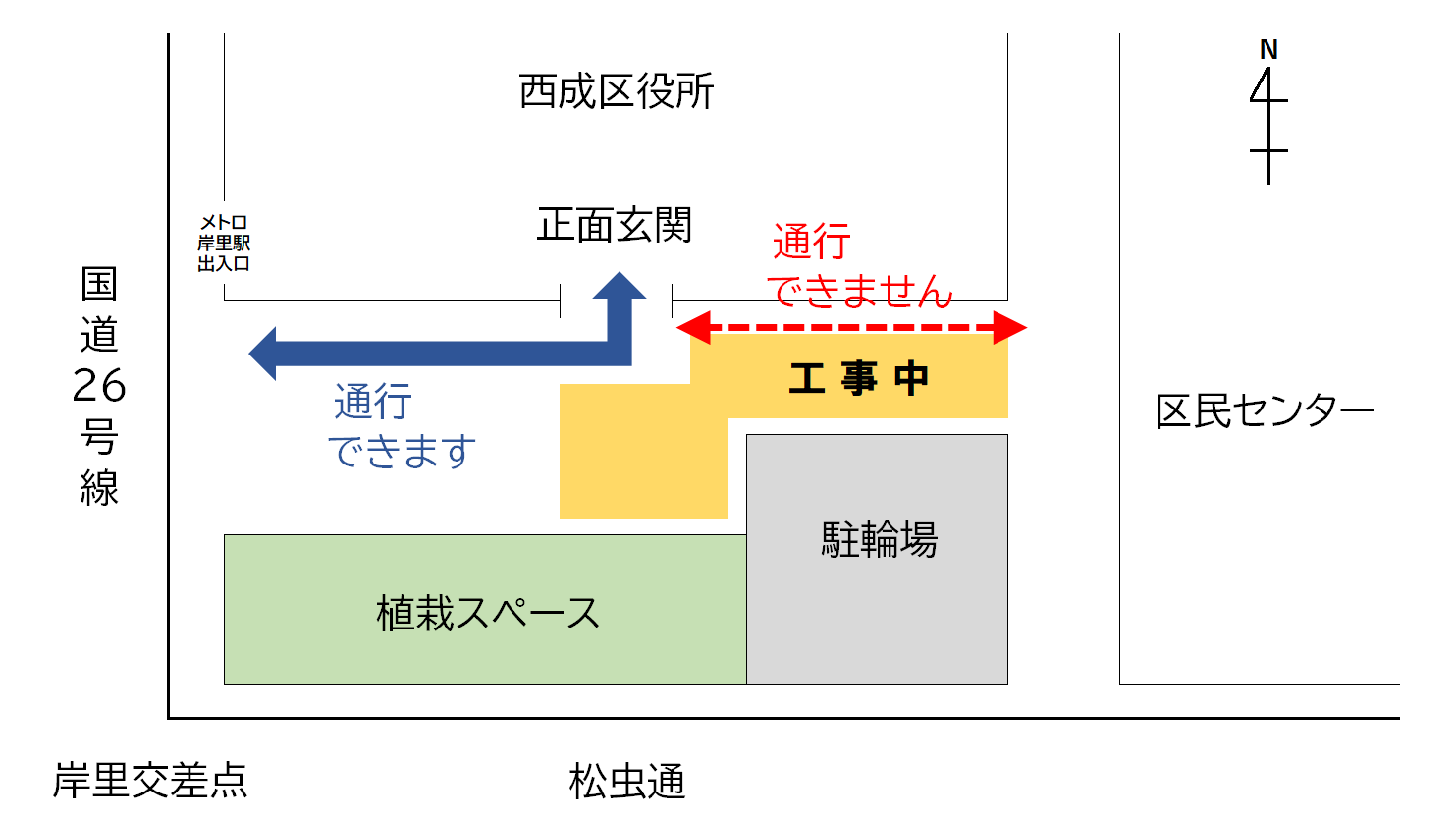 工事区域の見取り図