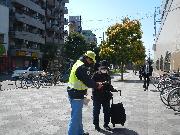 自転車マナーアップキャンペーンの様子