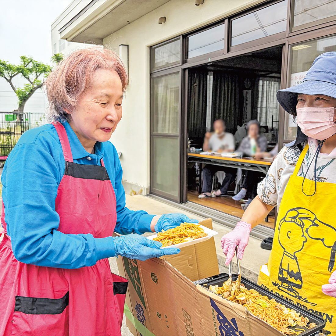 焼きそばコーナーの様子