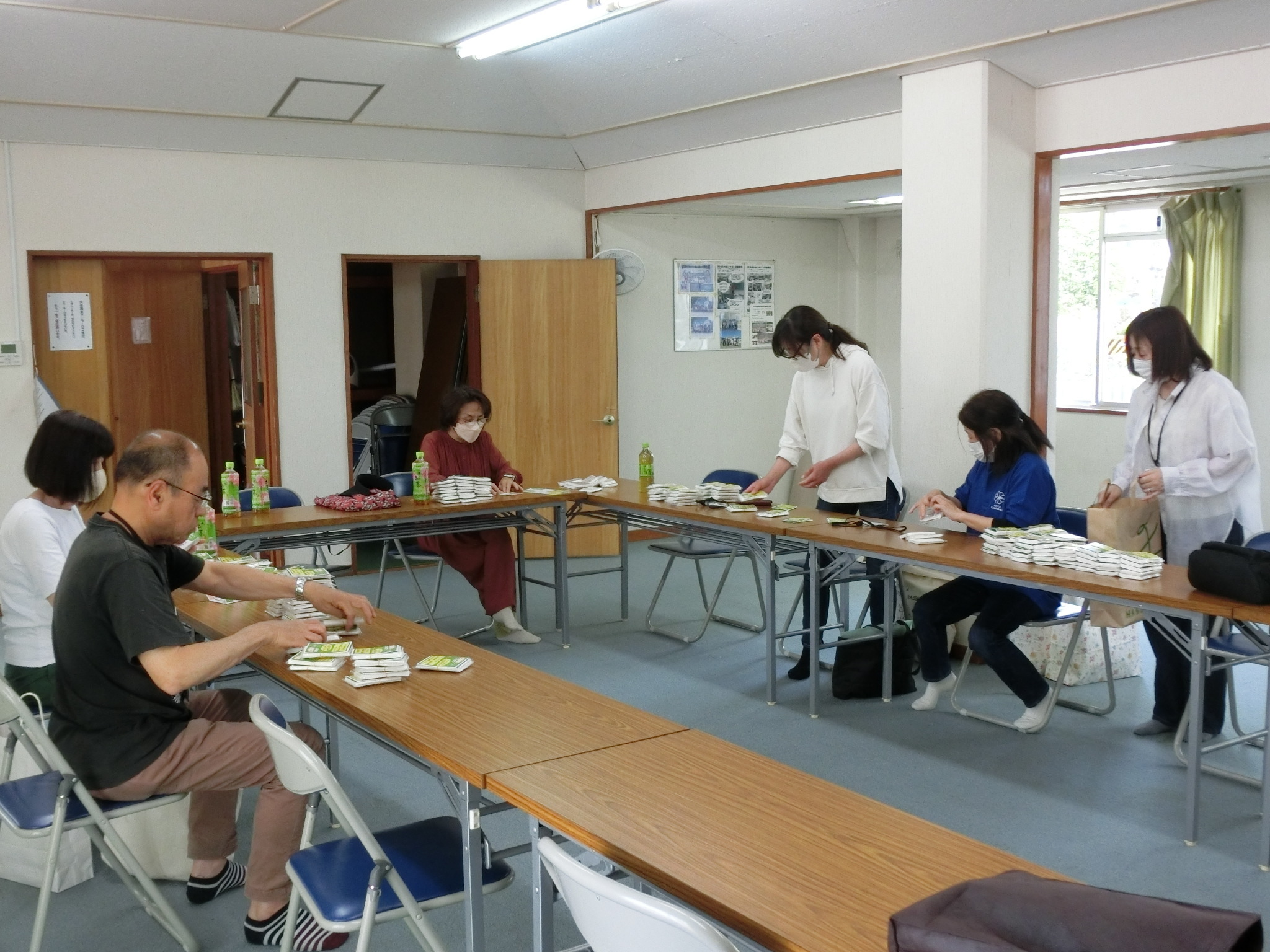 PR活動の準備作業の風景（柏里地区）