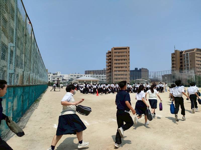 避難訓練の様子