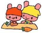 うさぎの親子が料理しているイラスト