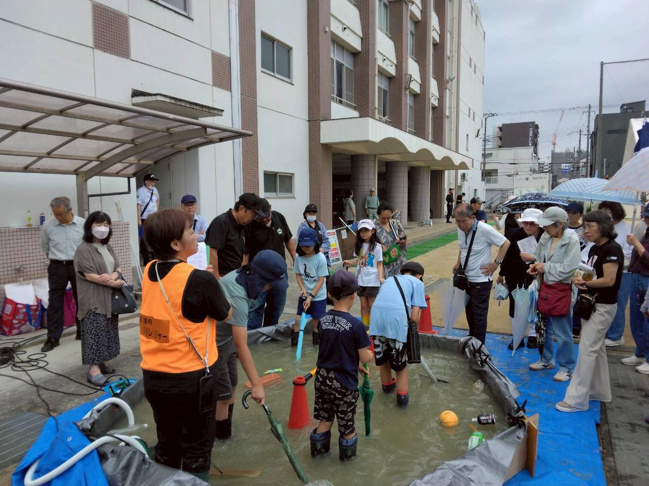 浸水歩行