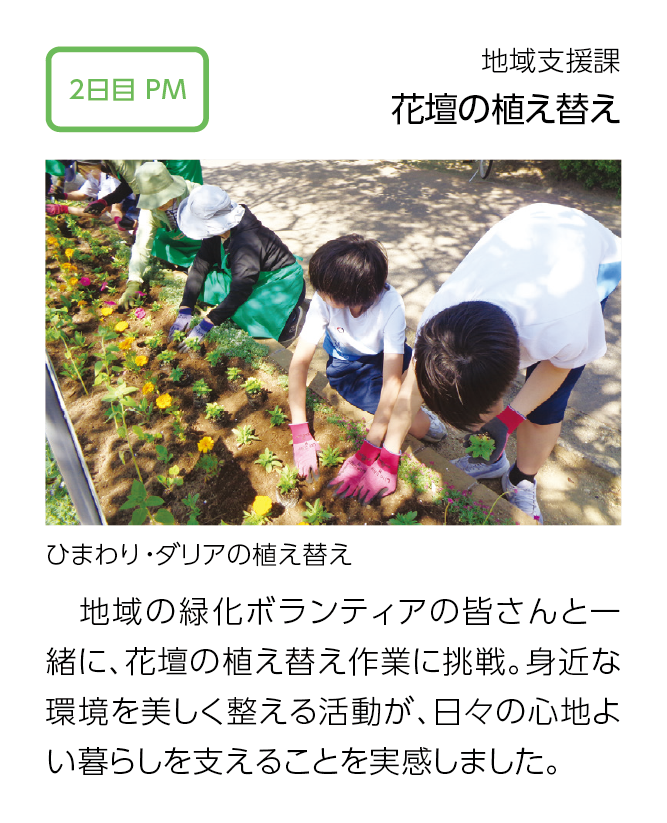 2日目PM　花植えの様子