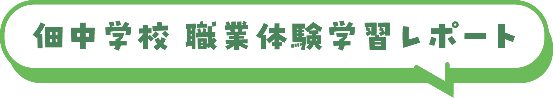 佃中学校職業体験学習レポート