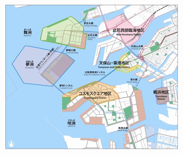 臨海地域のエリアを表しています