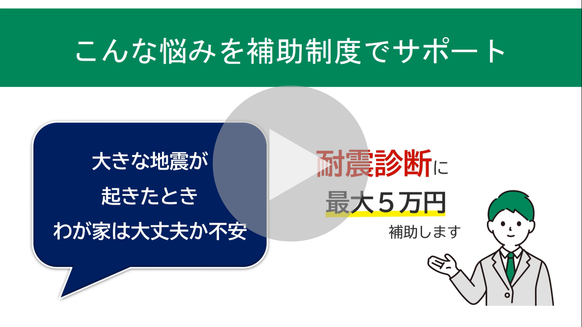 住まいの耐震化を補助します！動画へのリンク