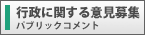 行政に関する意見募集　パブリックコメント