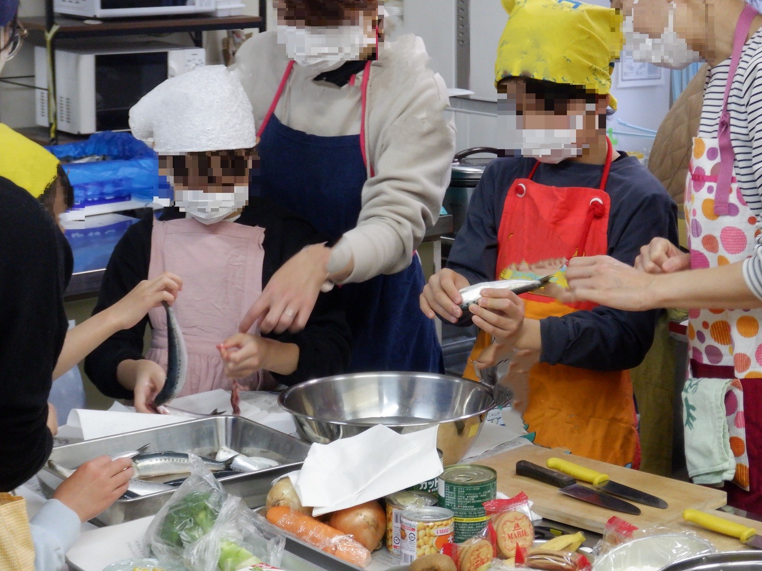 手開き体験の様子