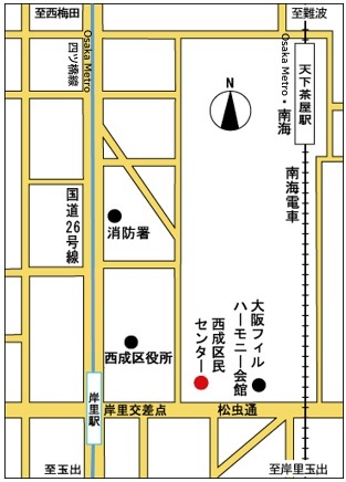 西成区民センター地図