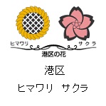 港区の花　ヒマワリ・サクラ