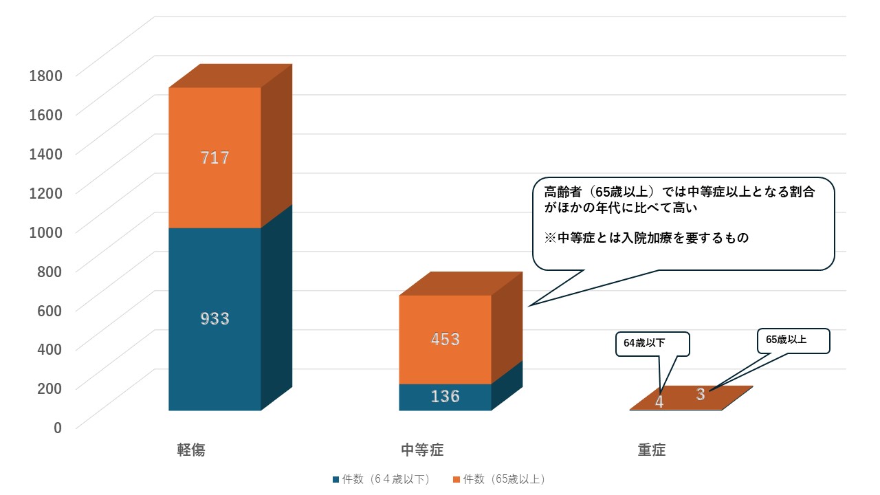 令和6年中に熱中症による搬送者の傷病程度を現したものになります