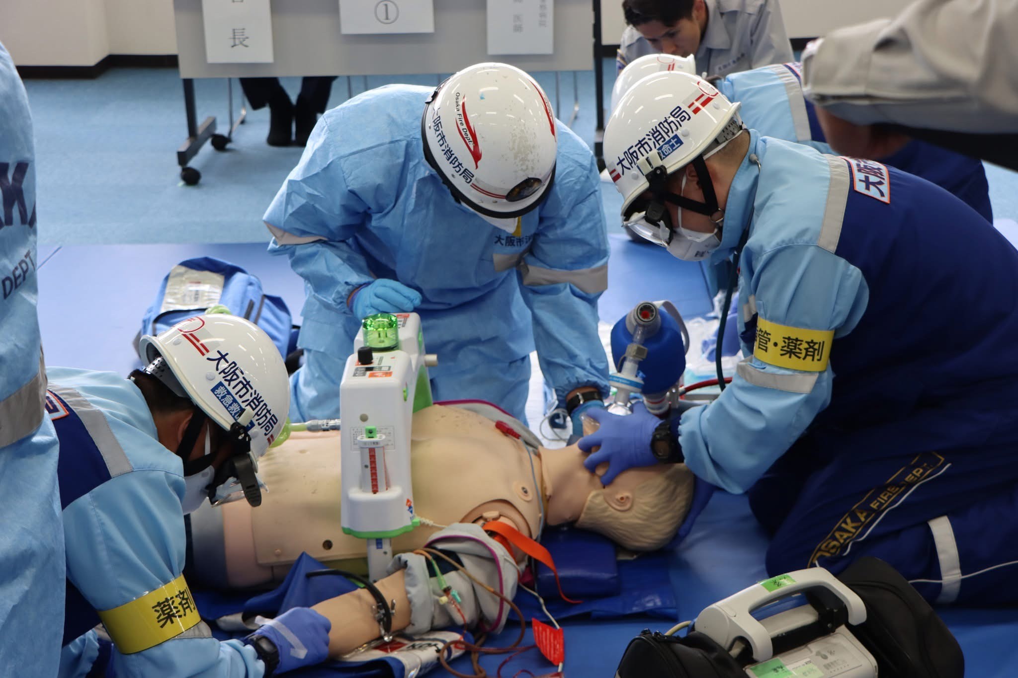 救急活動のようす