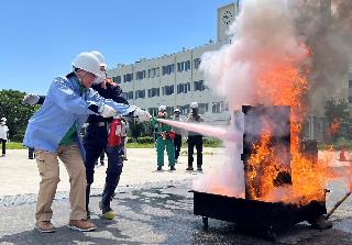 防災指導のようす