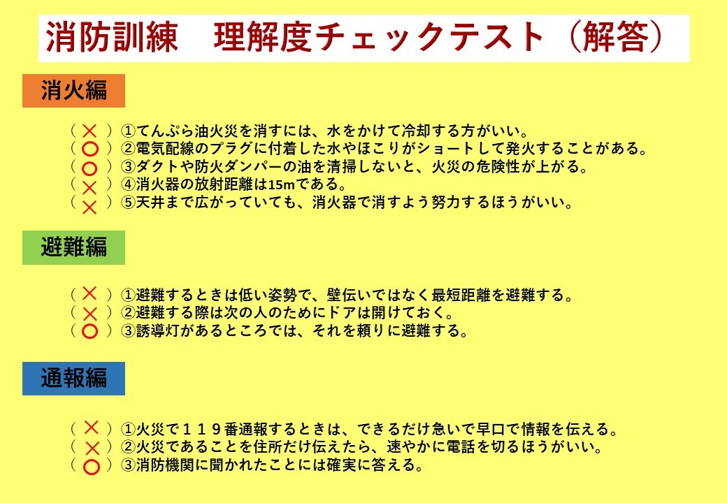 教養型消防訓練解答