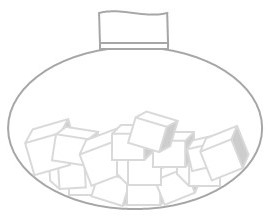 袋に入った氷の絵