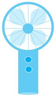 手持ち扇風機の絵