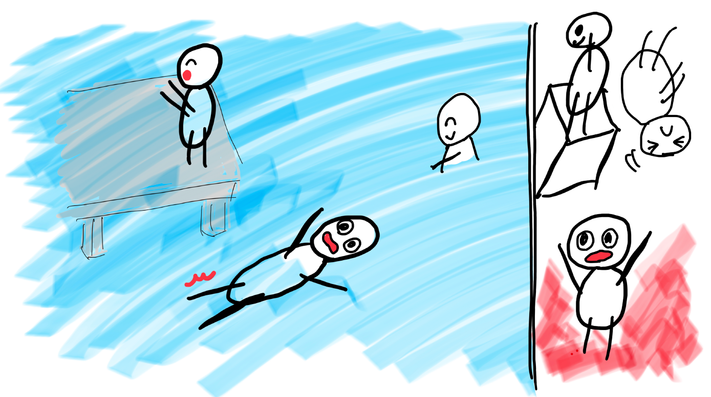 プールの絵