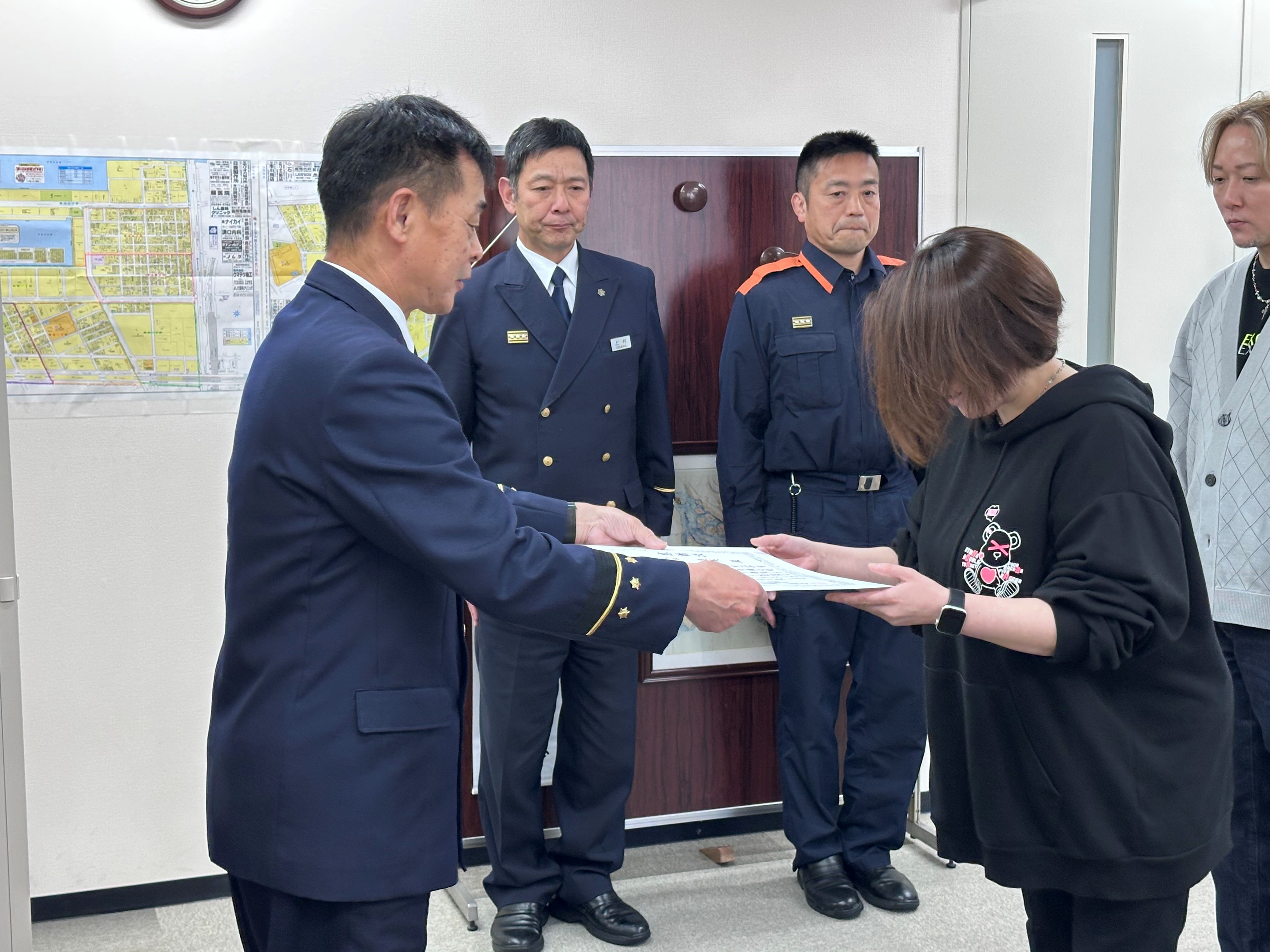 感謝状贈呈（永井さま）