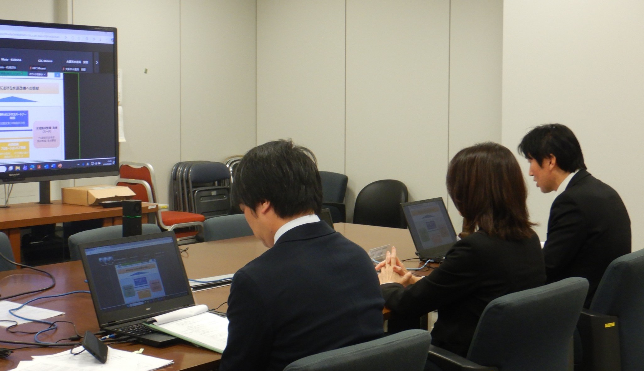 大阪市水道局から発表の様子の写真