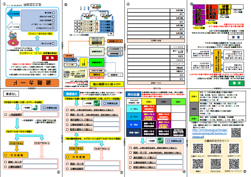 避難カード（表面）
