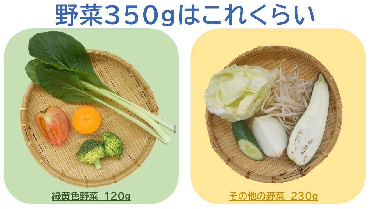 350gの野菜はこれくらいの写真