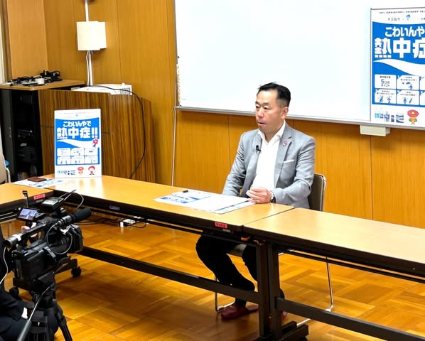 当日の区長インタビューの様子
