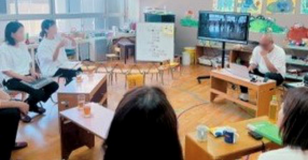 粉浜幼稚園・ミズノスポーツサービス（株）・住之江区役所での振り返りの様子