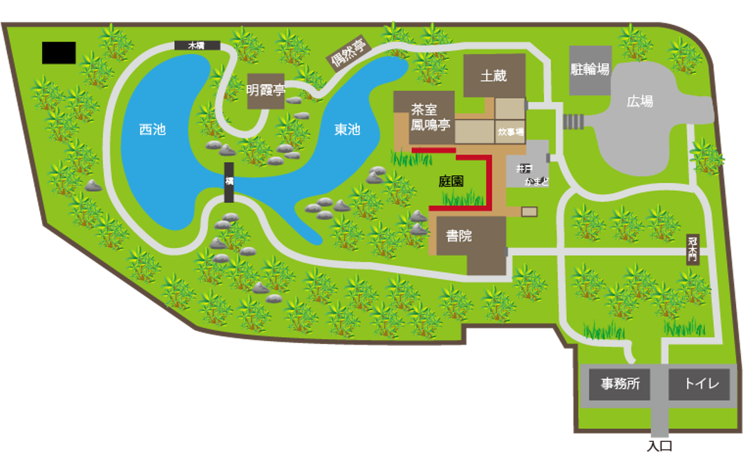 加賀屋緑地園内地図