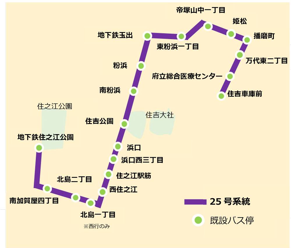 バスの路線図