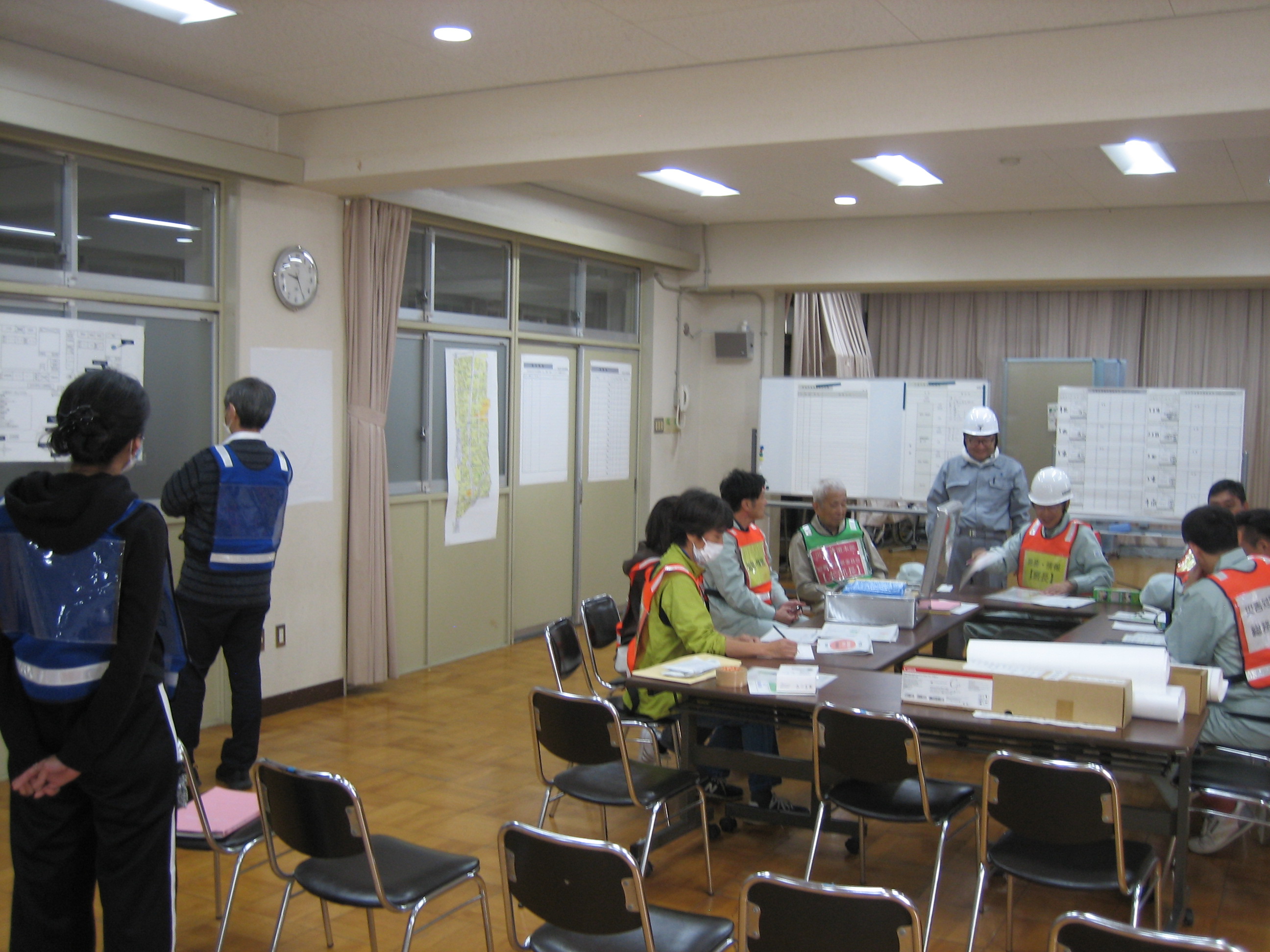 災害時避難所訓練の様子写真1