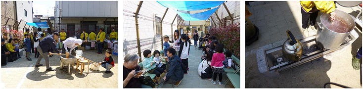 ももに広場を活用した地域活動の様子の画像