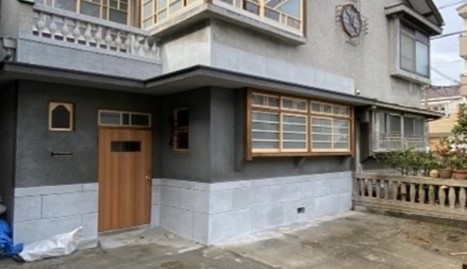 修景後の玄関周り