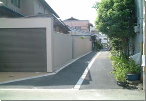 狭あい道路整備後の写真