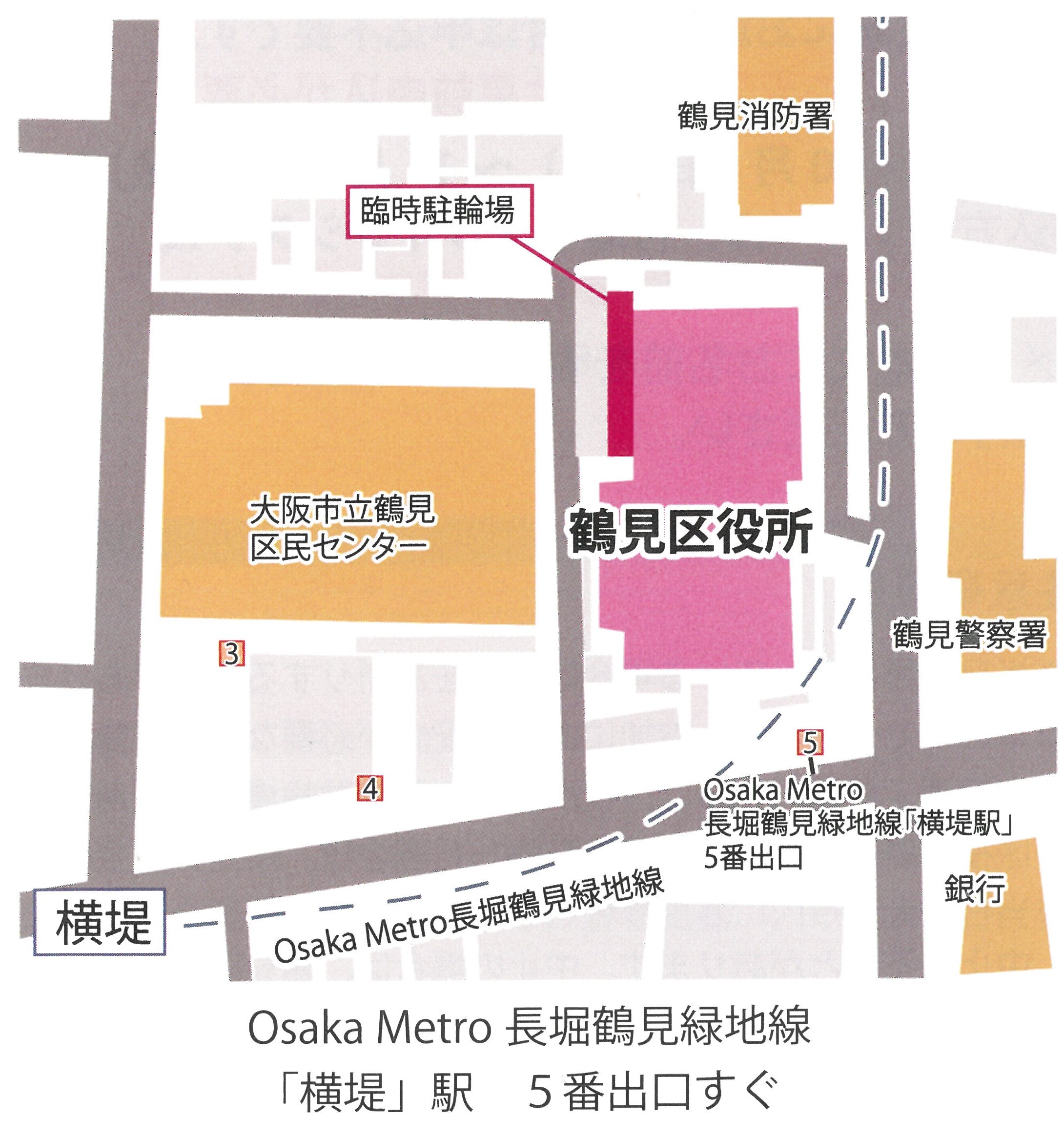 区役所臨時駐輪場MAP