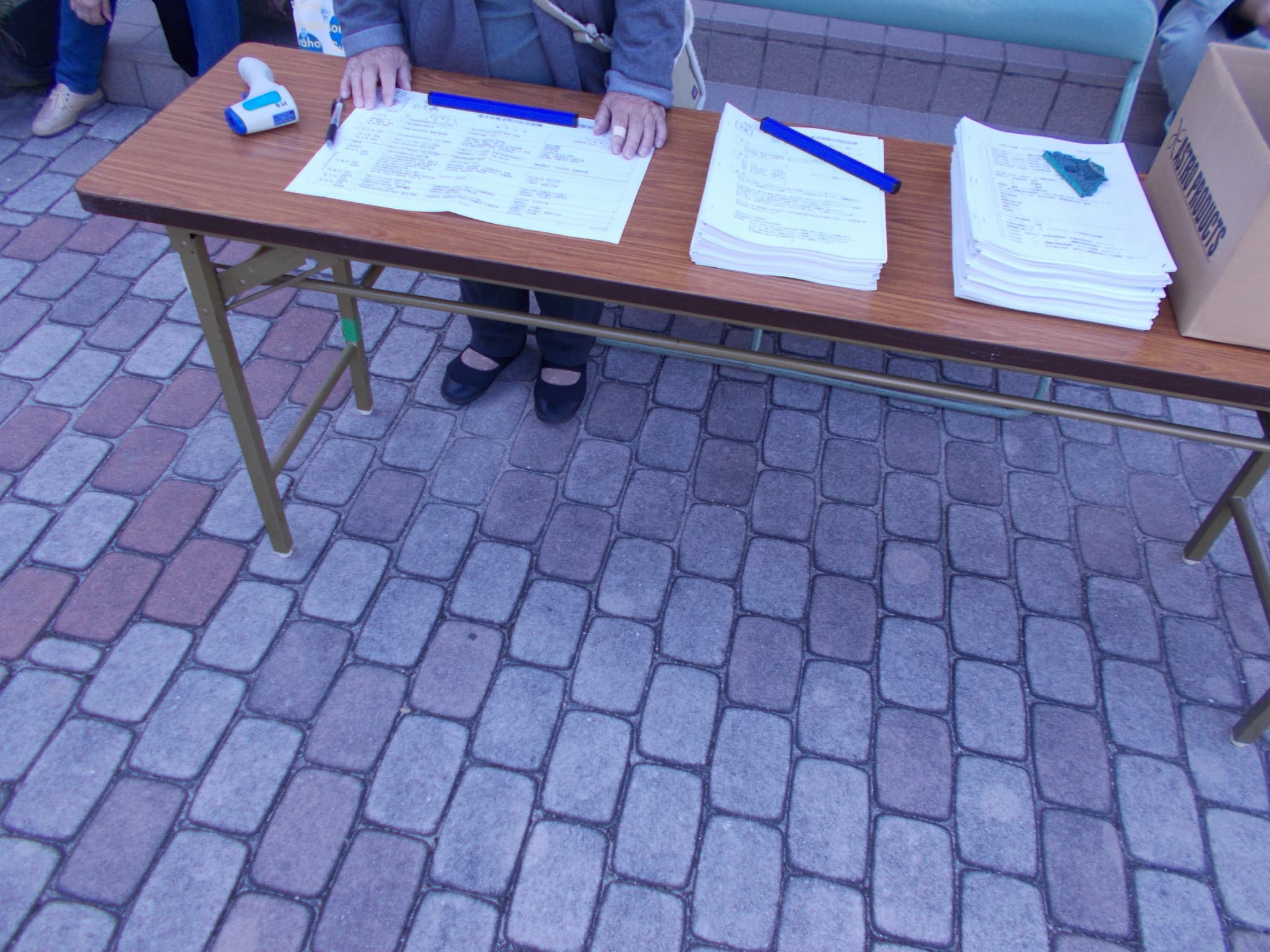 訓練受付の様子