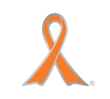 オレンジリボンのイラスト