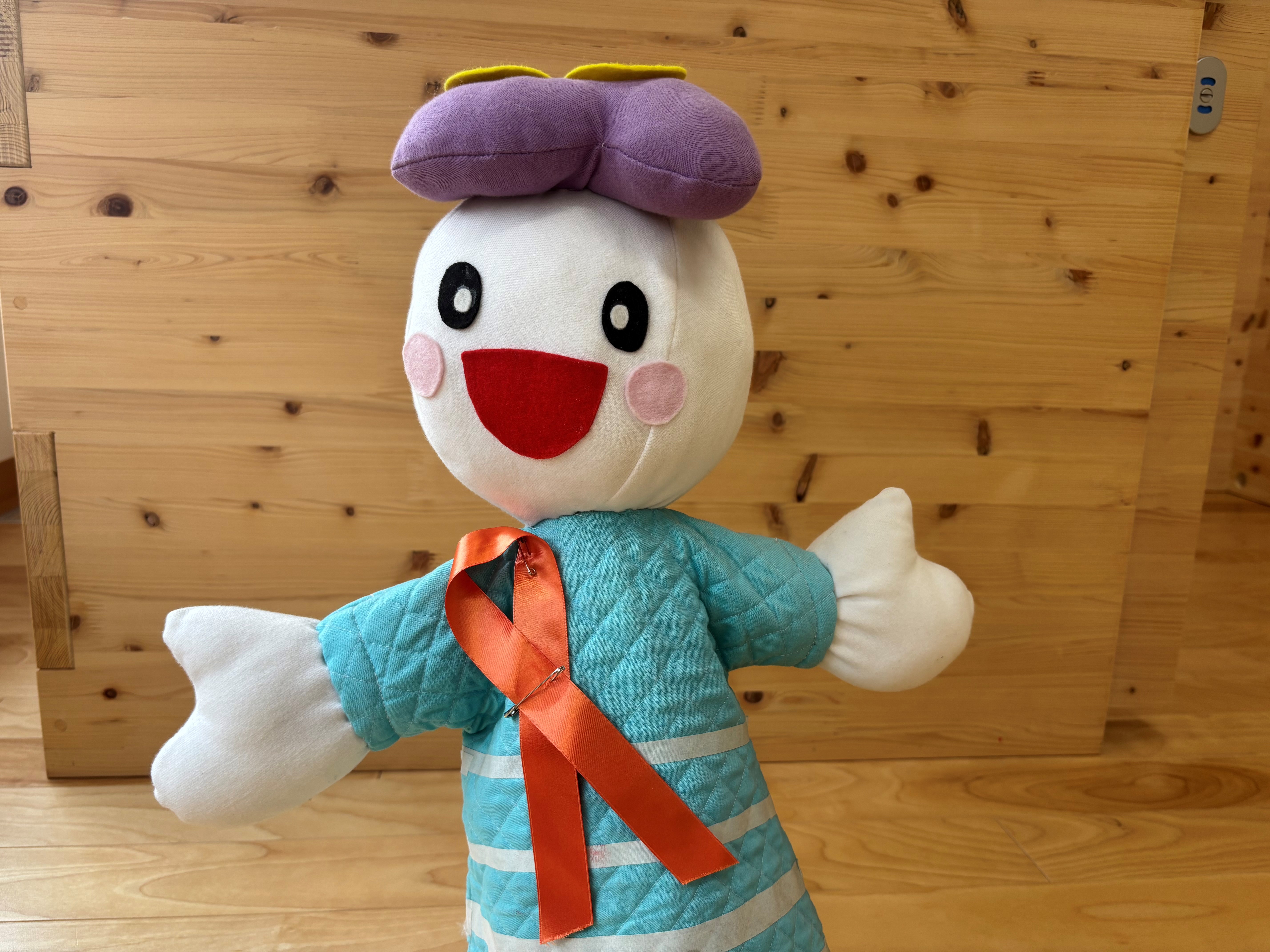 オレンジリボンを付けたゆめちゃん