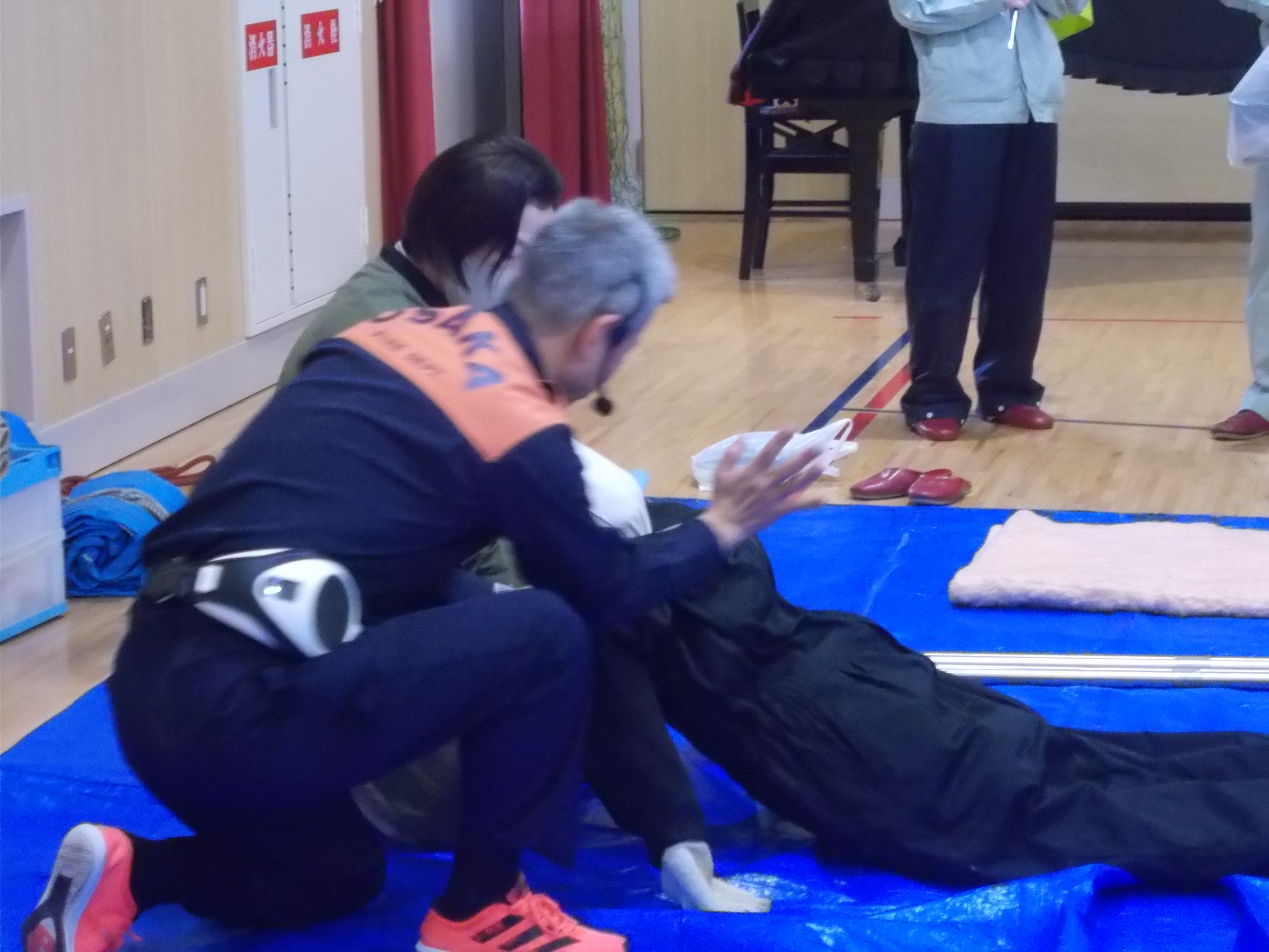 搬送訓練のようす