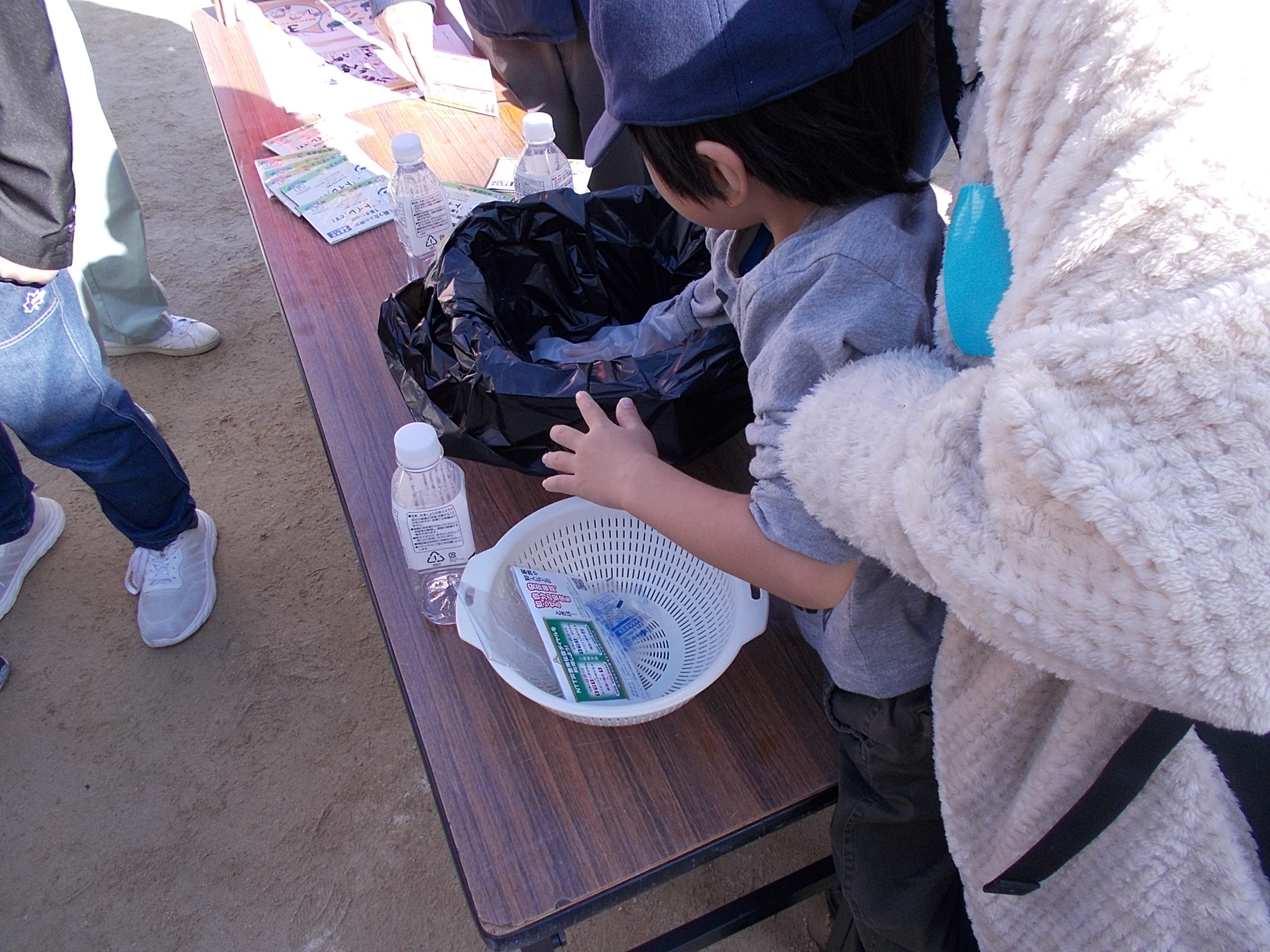 簡易トイレ訓練のようす