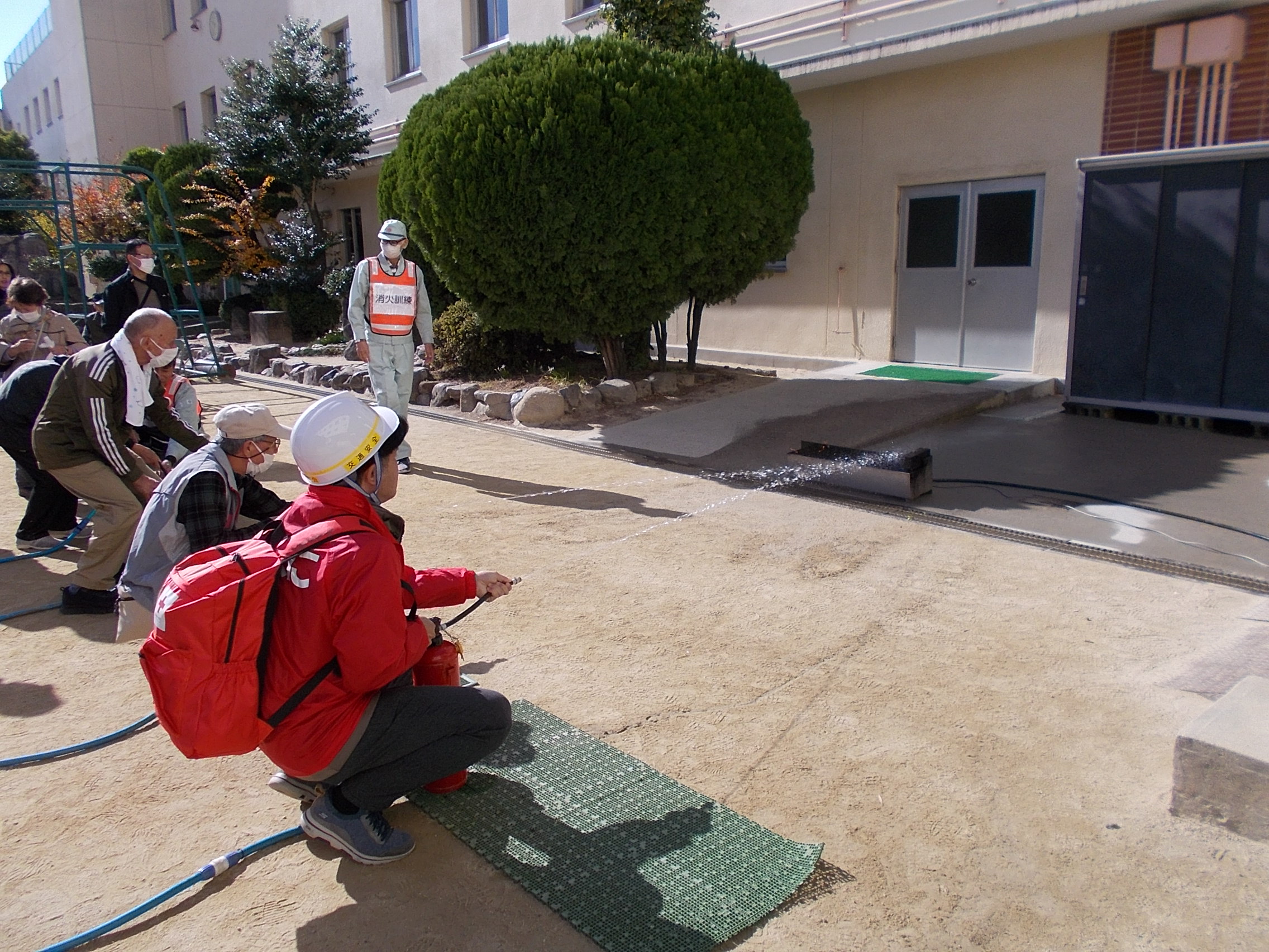 消火訓練のようす